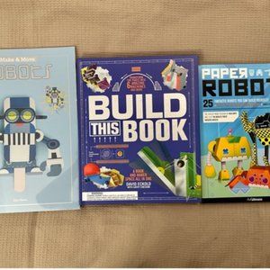 Kids STEM Books 3 Paper Robot Books NWT